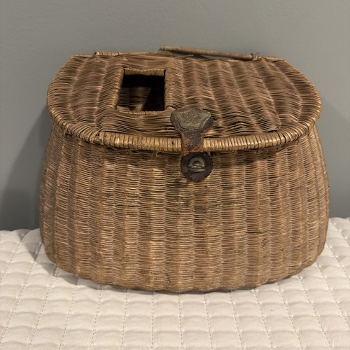 Vintage wicker leather - wicker, &