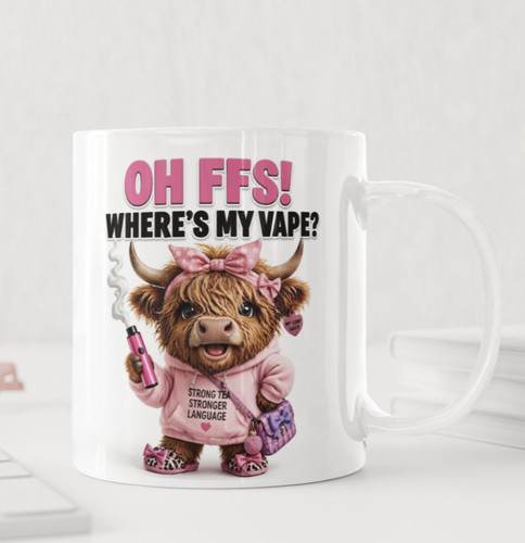 Funny highland cow - cow, ffs