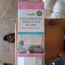 Dunelm Venetian Blinds White 120cm x 135cm Width