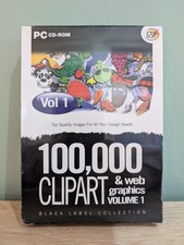 100,000 Clipart & Web Graphics Collection v1 PC CD-ROM Sealed Boxed