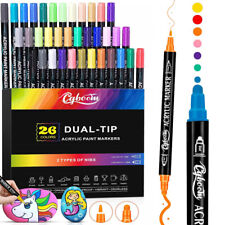 26 Colours Acrylic Paint Pens for Rock Painting Wood Ceramic Fabric Metal Canvas