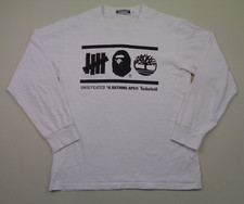 Undefeated x Timberland x BAPE T-Shirt Men’s M Medium White Long Sleeve Rare