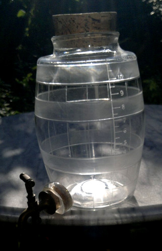 Antique glass keg barrel - glass,