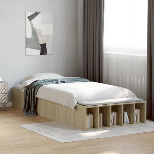 Bed frame sonoma oak - bed,