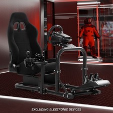 Supllueer Racing Simulator Cockpit Stand with Racing Seat Fit for Logitech G923