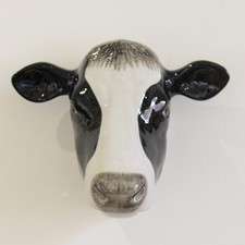 QUAIL CERAMICS FRIESIAN COW LARGE WALL VASE NEW WITH BOX