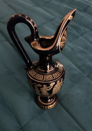 Blue gold pottery hand made - blue,