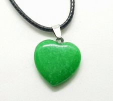 Green Jade Necklace Heart