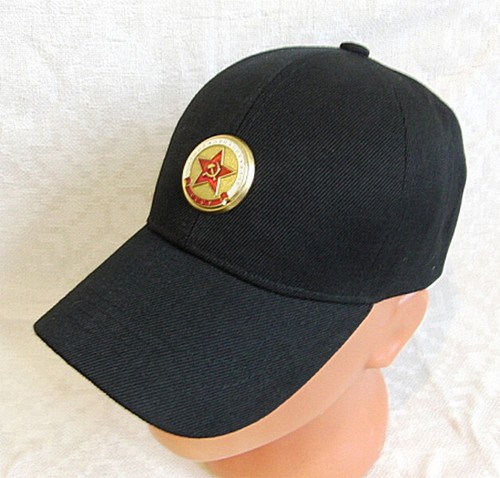 Russian black baseball cap - black,
