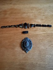 Antique Vulcanite Locket & A