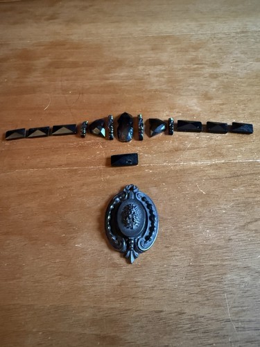 Antique vulcanite locket a - locket,
