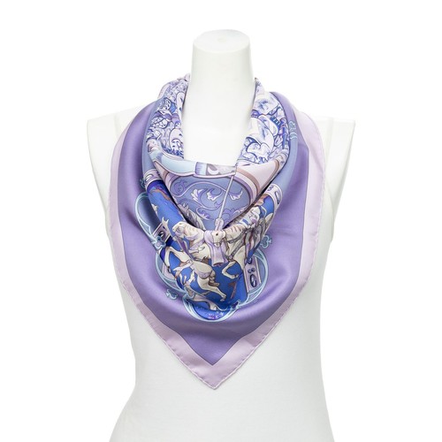 Hermes lilac blue 100 - lilac, silk