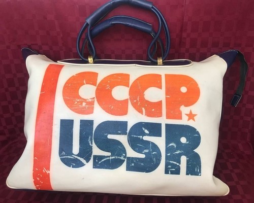 Vintage soviet travel bag - soviet,