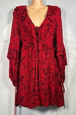 Zara red & black floral