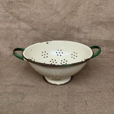 Enamel Colander - Cream And