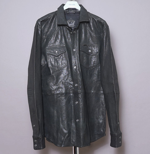 Diesel leather shirt jacket - leather,