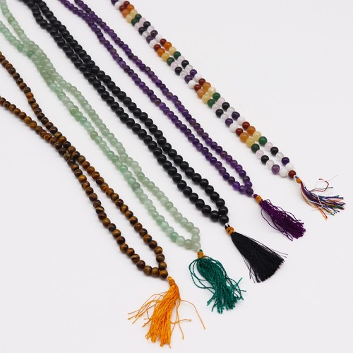 Crystal gemstone mala 108 - crystal,
