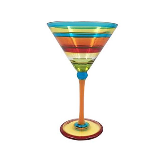 Painted glass cocktail martini - cocktail,