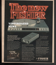 1980 Print Ad for Fisher Stereo System "The first name in high fidelity"