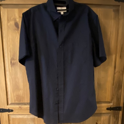 Men navy linen woven - navy,