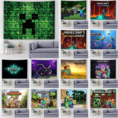 Large minecraft tapestry wall - large,