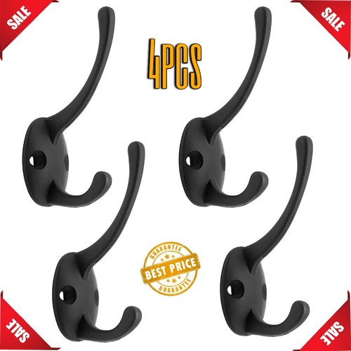 Double hat coat hooks - 4x,