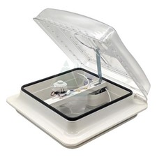 ADVENTURER ROOF VENT 280 X 280MM CLEAR SKYLIGHT WITH FAN DOME CAMPERVAN CARAVAN 