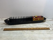 Vintage Narrow Boat Hand Made Wooden Model Canal Boat CD Holder 18” Inch Long