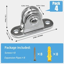 2Pcs Small Pulley Block Wheel