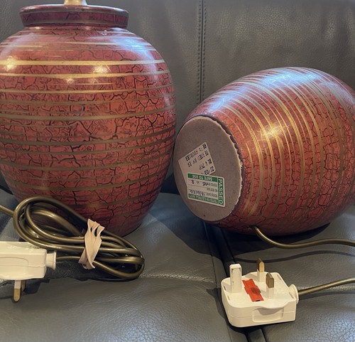 Pair ceramic table lamps - ceramic,