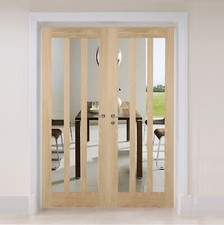 Rebated oak door pair internal - door,