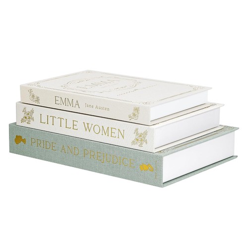 Linen decorative faux books - faux, 4
