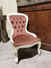 Reproduction Victorian Style Nursing Bedroom Chair Upholstered