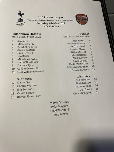 Tottenham hotspur arsenal - tottenham,