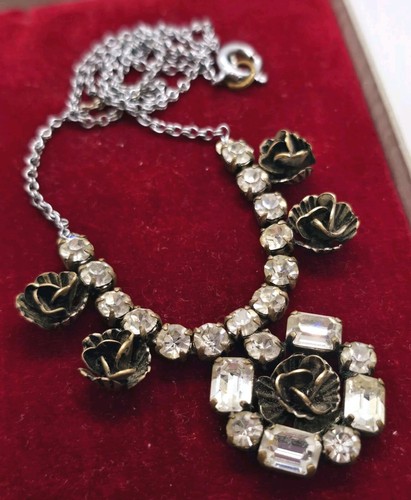 Vintage necklace deco - deco, diamante