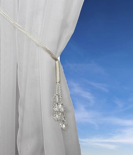 Crystal beaded silky braided - crystal,