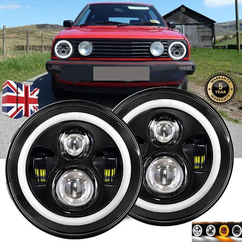 Pair round led headlights - round,