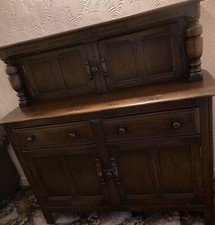 Vintage Ercol Court Sideboard Buffet Dresser Cabinet Drinks Breakfast Cupboard