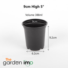 100 9cm Plastic Plant Pots