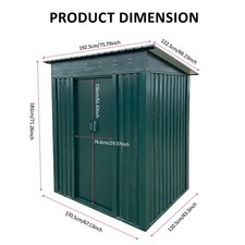 Metal Garden Shed 6X4, 6X8