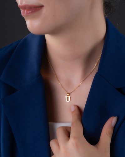 22ct gold initial pendant - 22ct,