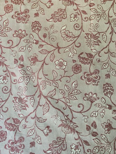 Rust red colour floral - floral, thick