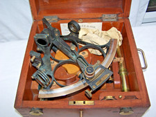 VINTAGE SEXTANT BY J COOMBES (Devonport)  BRASS BOXED COMPLETE MARINE
