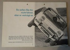 Simca 1000 Leaflet / Brochure 1963