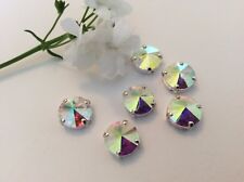Swarovski #1122  Rivoli Sew on Crystal AB Pack 4 (39ss ) 8.1mm CRAFT