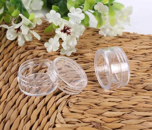 Clear empty small - , jars
