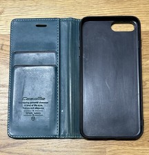 CaseMe Soft Leather Phone Cover For iPhone 8 Plus In Teal