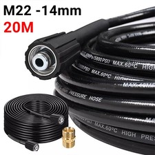 20m High Pressure Wash Pipe Replacement Washer Hose Heavy Duty M22 Jet Power