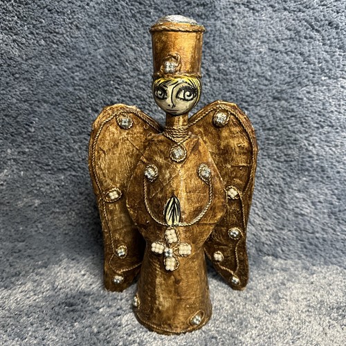 Vintage paper mache angel - paper,