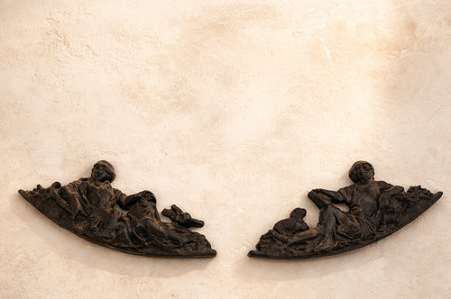 Pair antique style spelter - style,